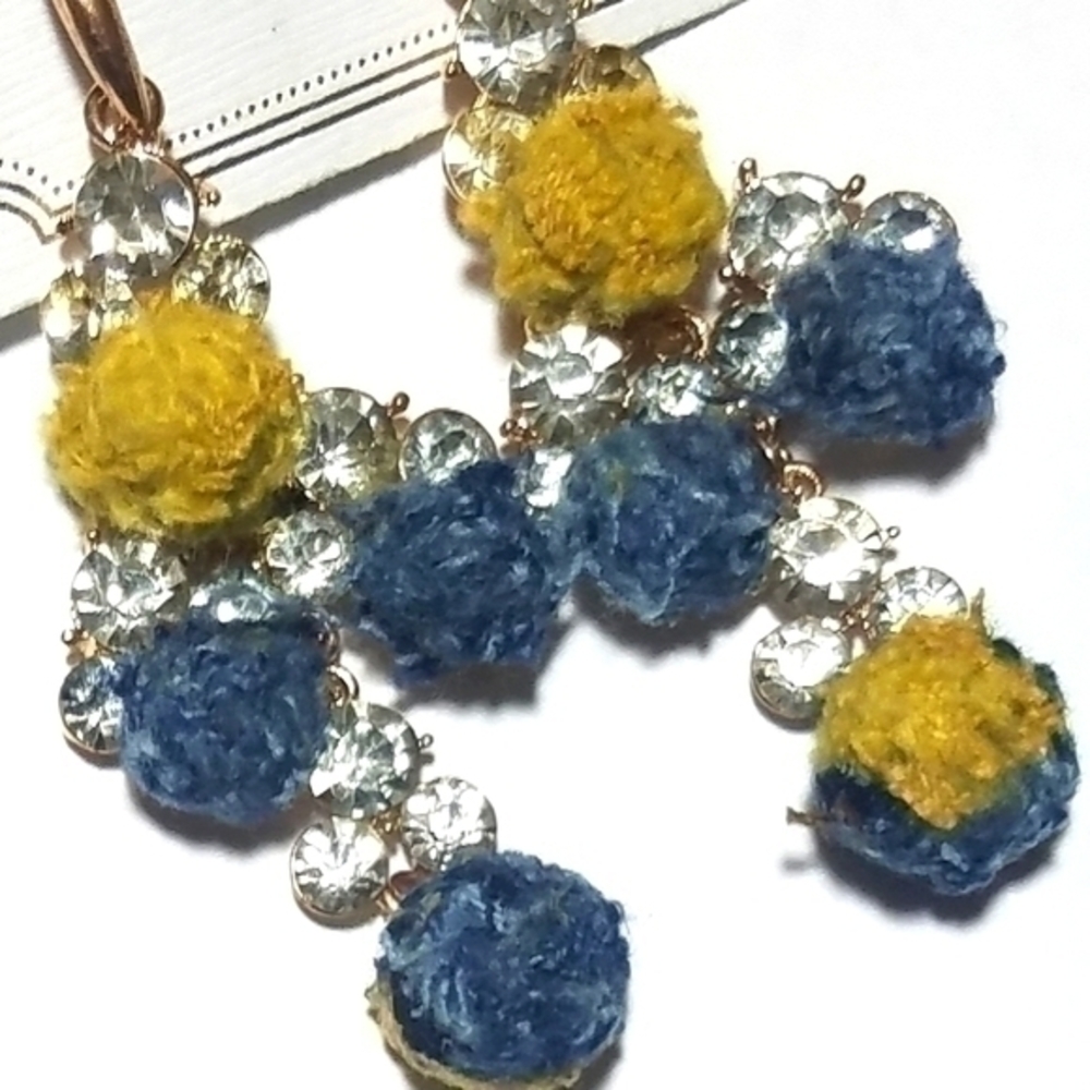 Tasty Raw Edge Denim Sunny Station Earrings